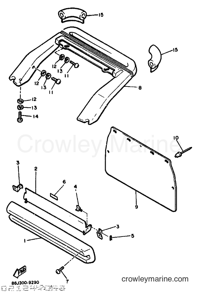 1989 Snowmobile PZ480 - PZ480 (86J1) [010] - BUMPER