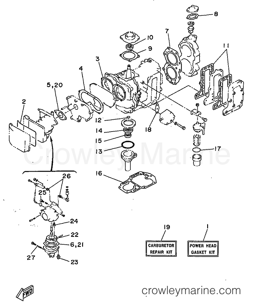 Yamaha Motors 20C (6A9) [01C] - Parts Catalog Page
