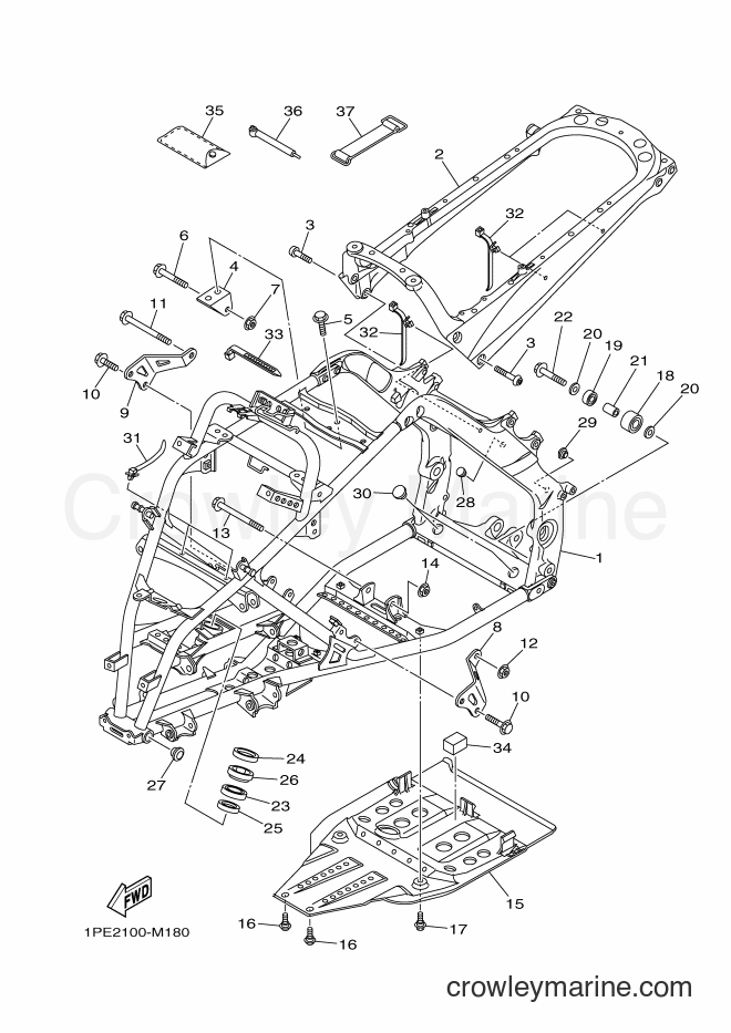 Yamaha Motors YFM700R (1VS3) [010] - FRAME