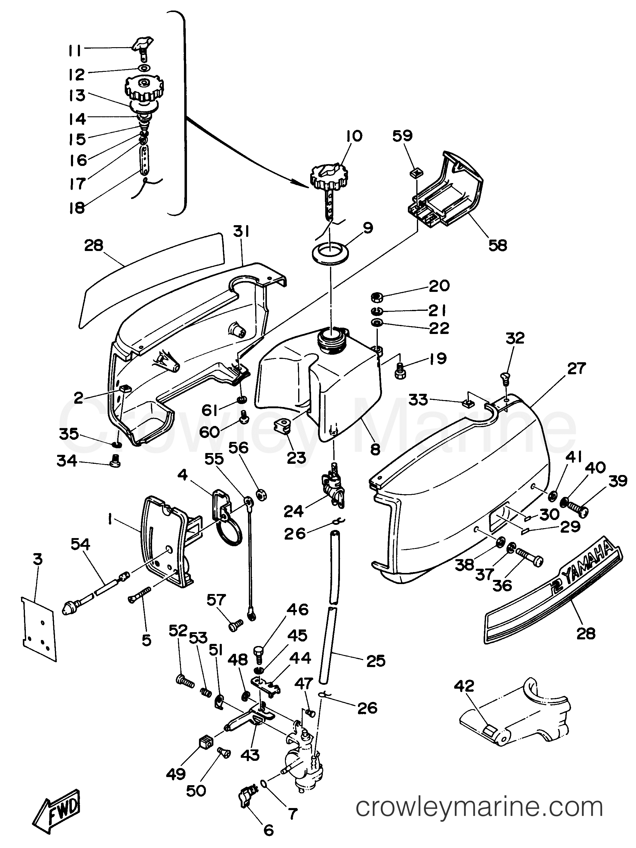 Yamaha Motors 2MSHS - COWLING FUEL