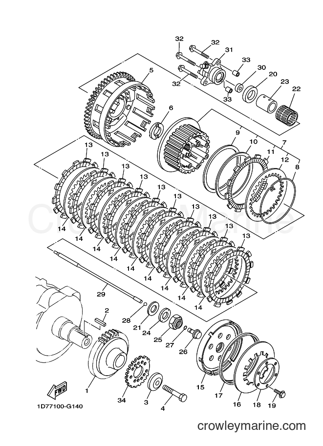 Yamaha Motors XV1900CFD (2C5X) [020] - CLUTCH