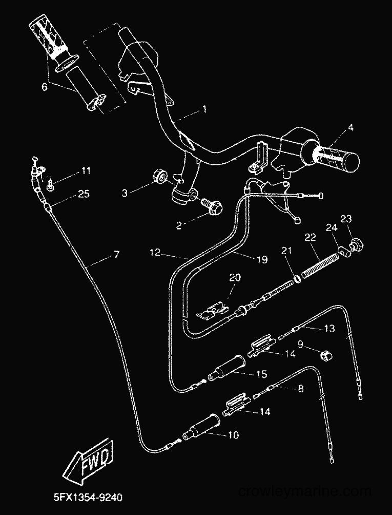 2000 Scooter CW50RS - CW50RS (5FXF) [010] - STEERING HANDLE & CABLE