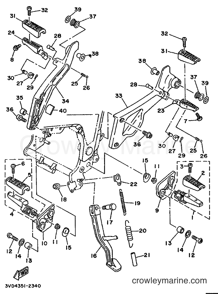 Yamaha Motors TDM850 (4CF2) [999] - STAND & FOOTREST