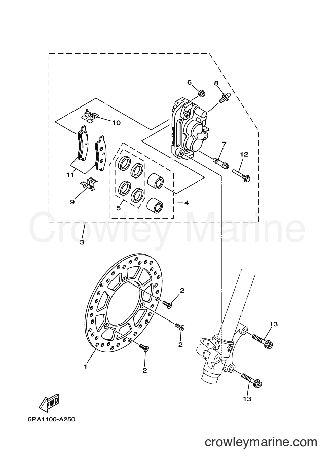 2003 Dirt Bike YZ85 - YZ85 (5PA4) [060] - FRONT BRAKE CALIPER