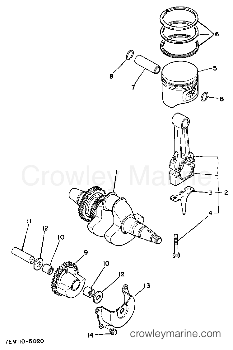 Yamaha Motors EC5000DVE - CRANKSHAFT PISTON EC5000DV E