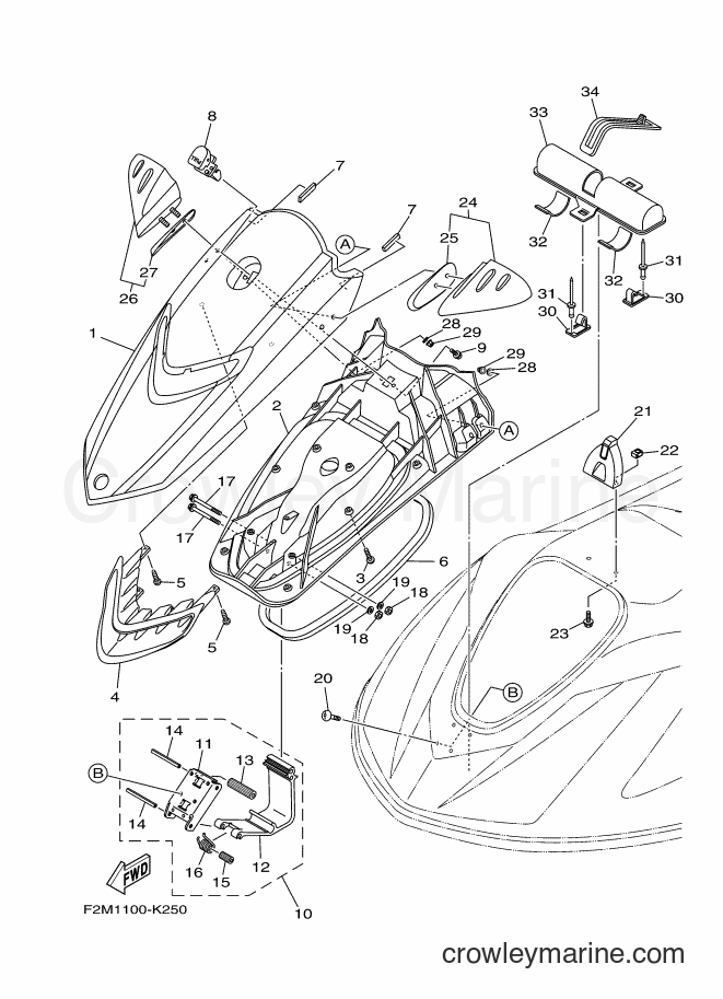 Yamaha Motors VX1800A-L (F2M9) [010] - ENGINE HATCH 2
