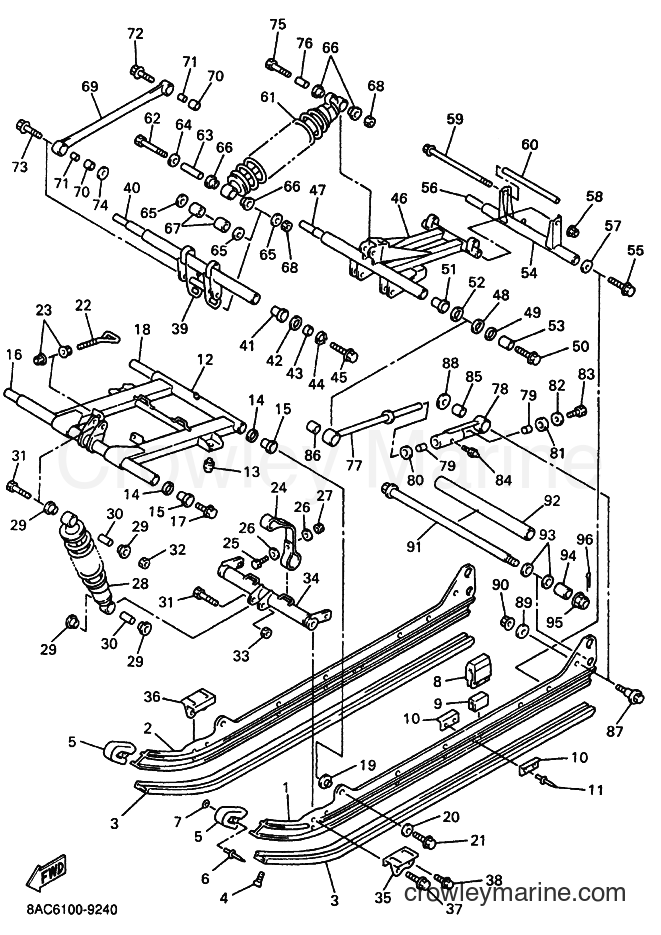 2000 Snowmobile VK540E-3 - VK540E-3 (8AC7) [030] - TRACK SUSPENSION 2