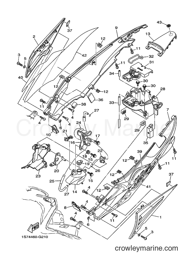 2008 Scooter T135SEC - T135SEC (1S75) [010] - SIDE COVER