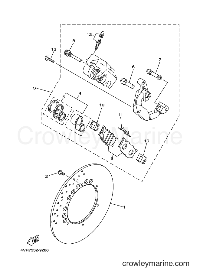 Yamaha Motors XVS650 (4VRB) [030] - FRONT BRAKE