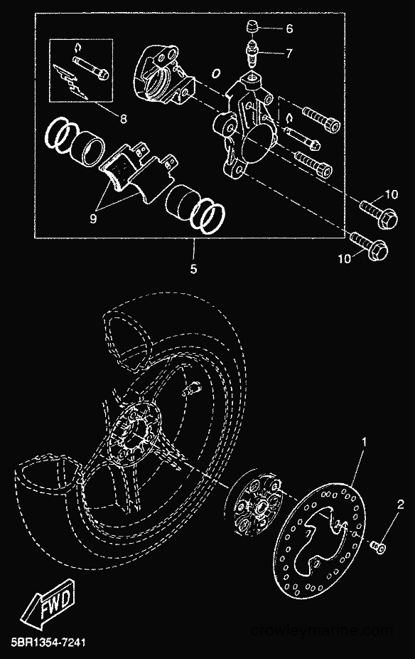 1999 Scooter YQ50L - YQ50L (5HER) [010] - REAR BRAKE CALIPER