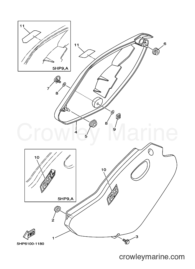 2001 Dirt Bike TT-R125 - TT-R125 (5HP6) [070] - SIDE COVER
