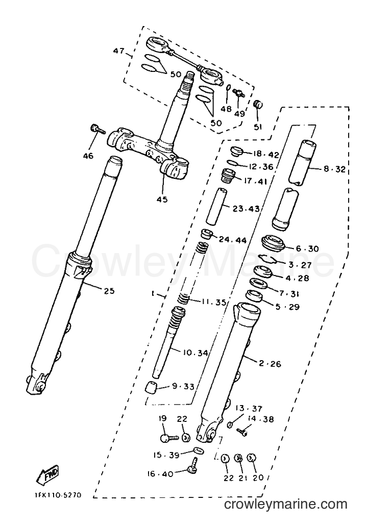 Yamaha Motors VMX12U (2LT0) [010] - FRONT FORK