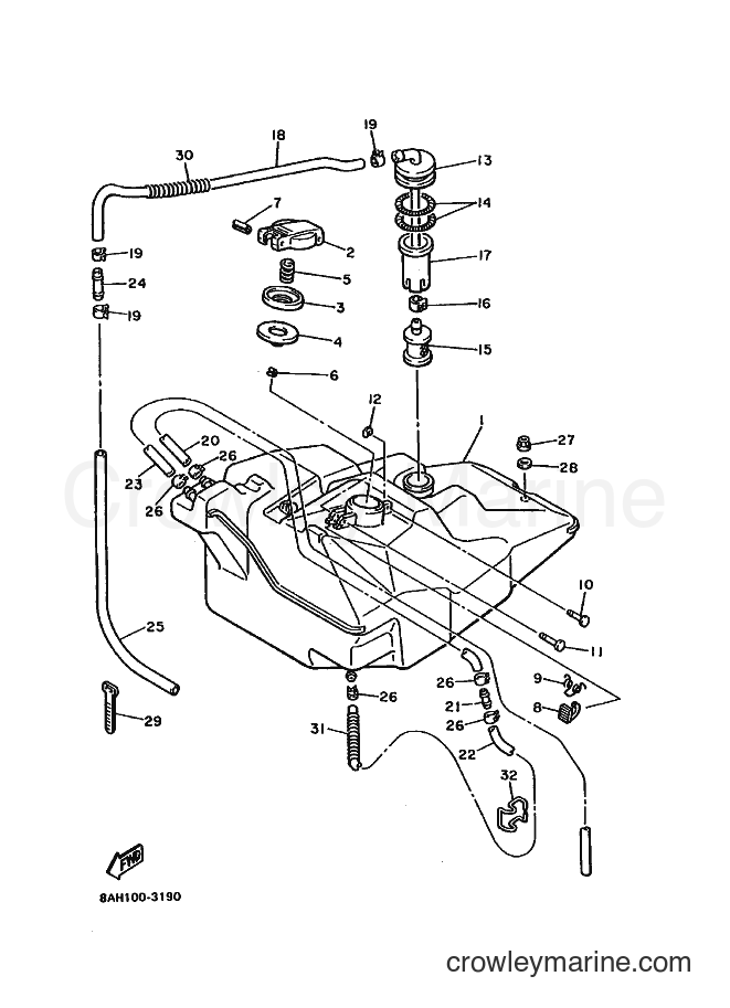 1994 Snowmobile CS340E - CS340E (8BE1) [020] - FUEL TANK
