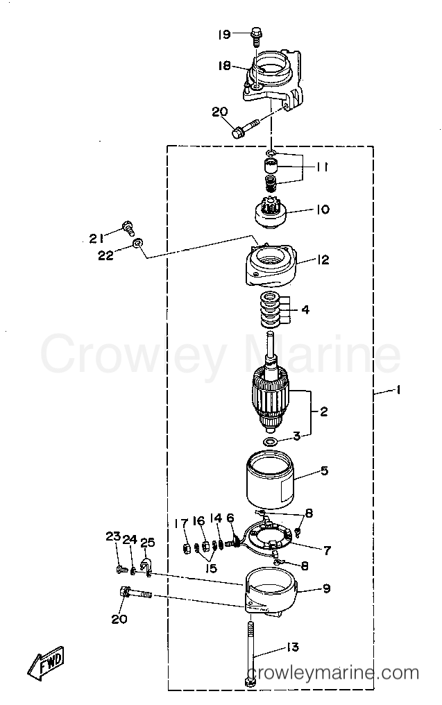 Yamaha Motors 225TXRT - STARTING MOTOR