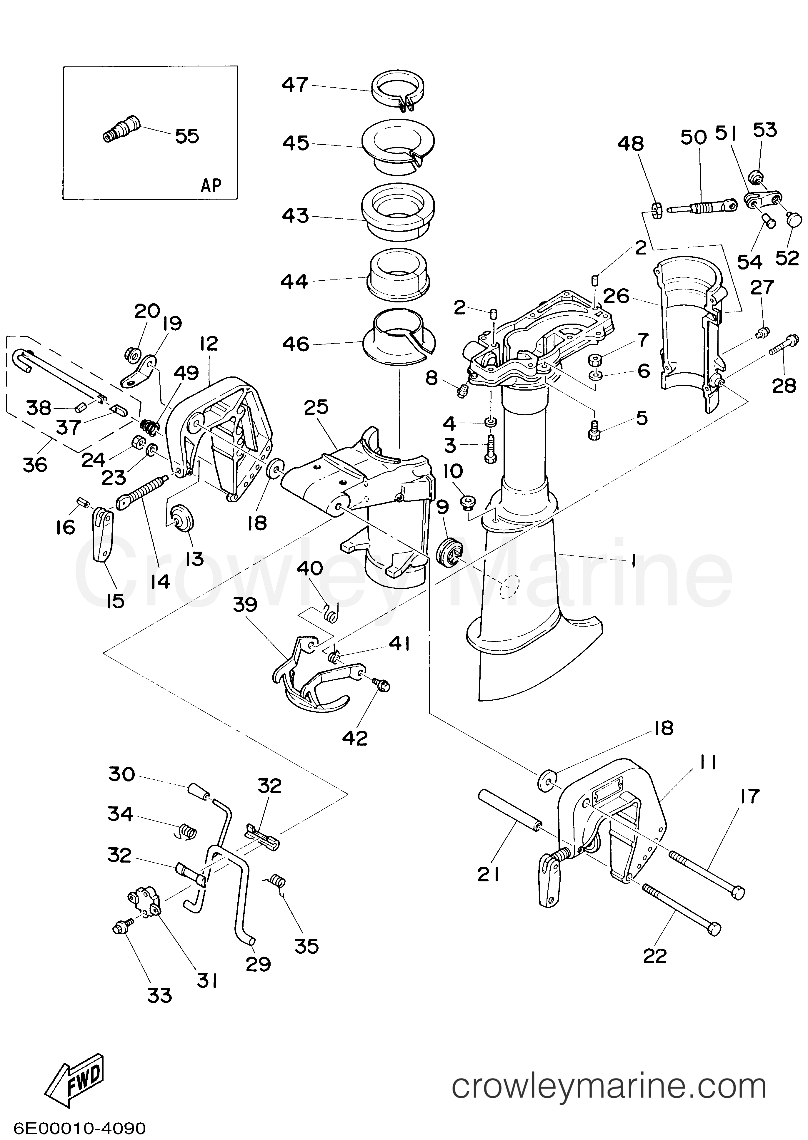 Yamaha Motors 5MSHA - UPPER CASING BRACKET