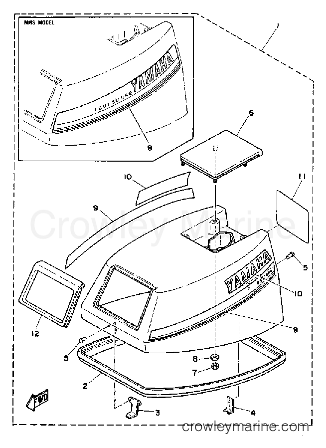 Yamaha Motors FT9.9ELD - TOP COWLING