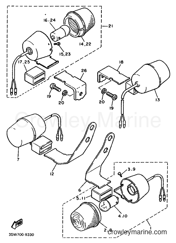 1993 Dirt Bike TT600 - TT600 (3SW5) [010] - FLASHER LIGHT