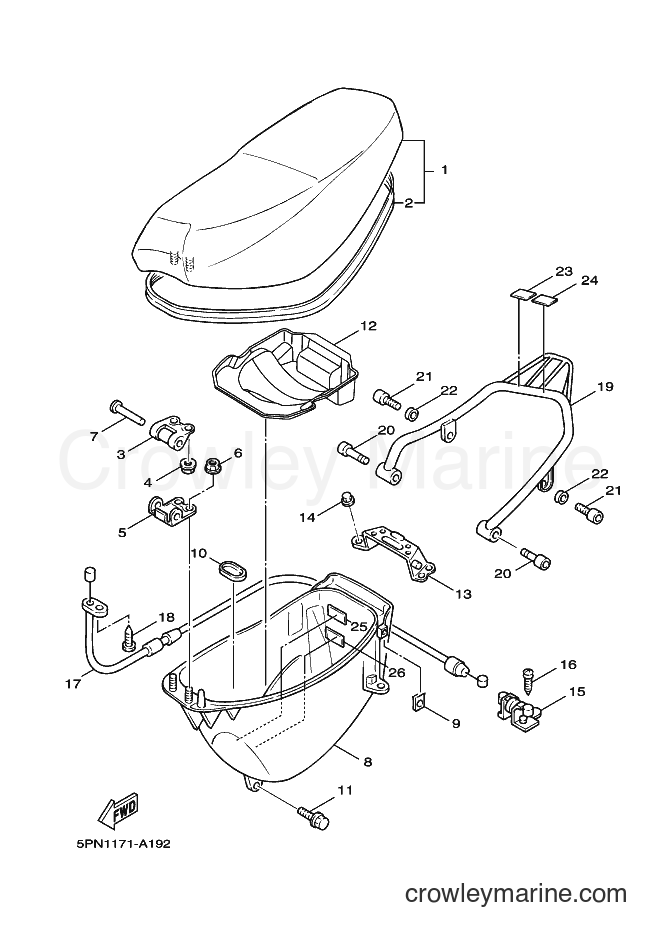 2008 Scooter YW50 - YW50 (5PN6) [010] - SEAT
