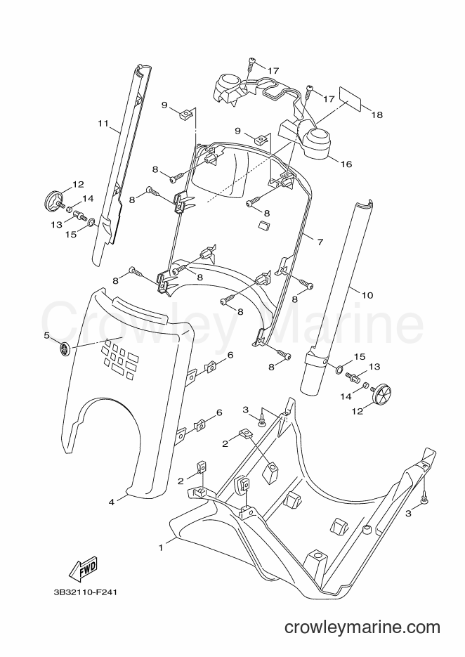 Yamaha Motors XF50 (3B33) [010] - LEG SHIELD