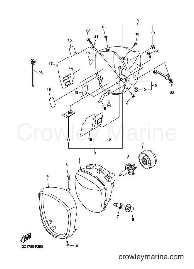 Yamaha Motors XVS1300A (11C2) [050] - HEADLIGHT