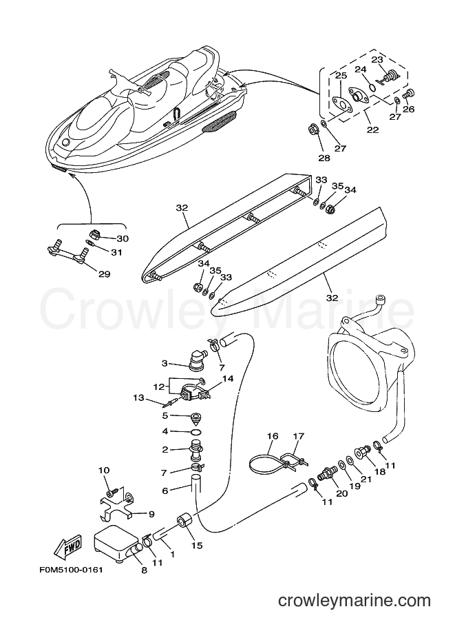 Yamaha Motors JET FOR XL700 (67EC) [020] - HULL & DECK