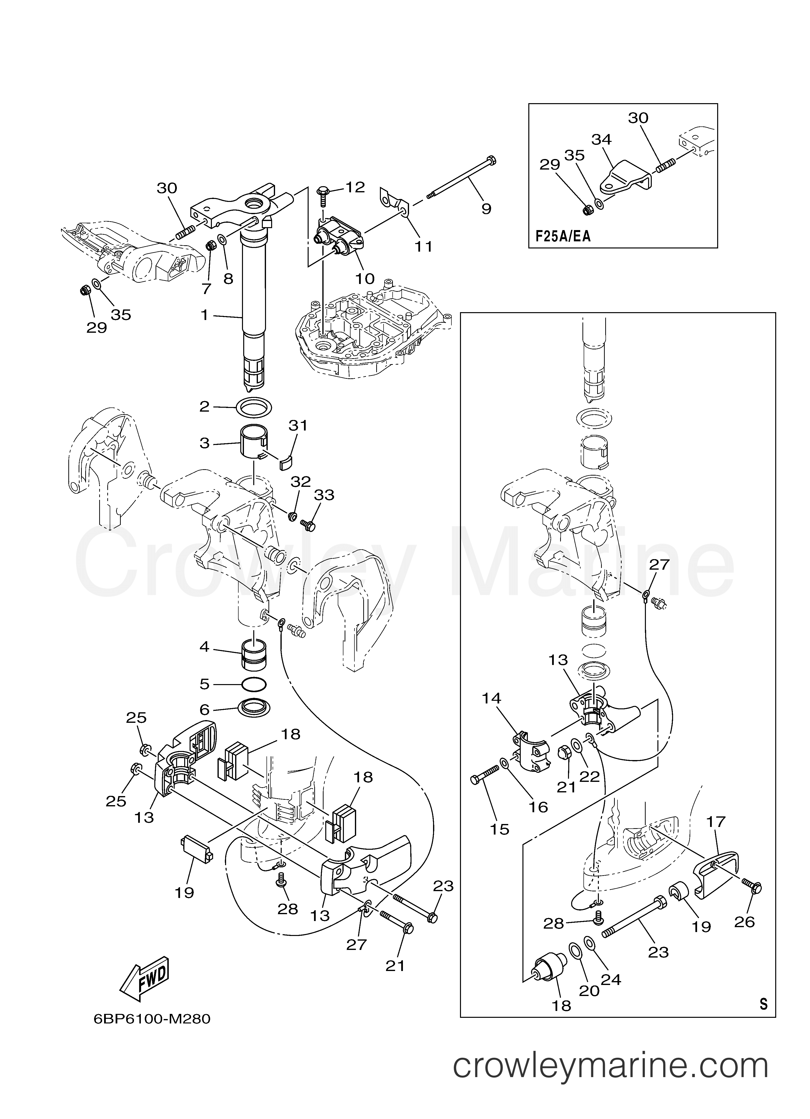 Yamaha Motors F25SEA - BRACKET 3