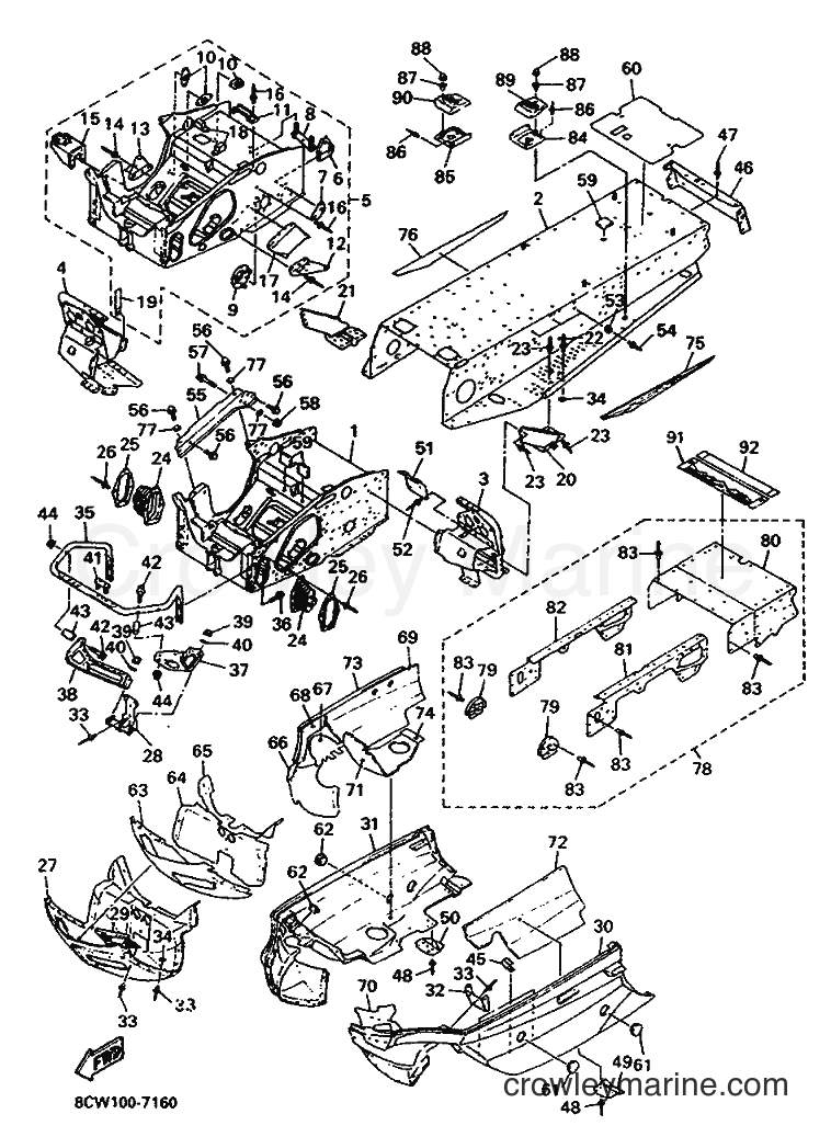 1997 Snowmobile VT600 - VT600 (8CW1) [030] - FRAME