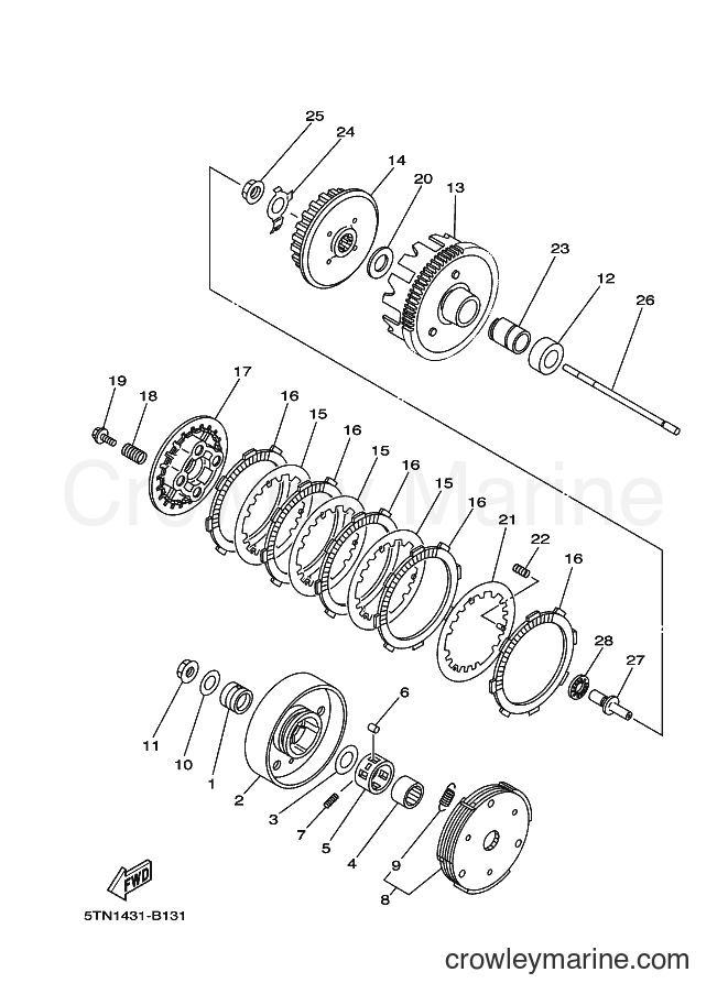 2003 Scooter L-110C - L-110C (5VF2) [010] - CLUTCH