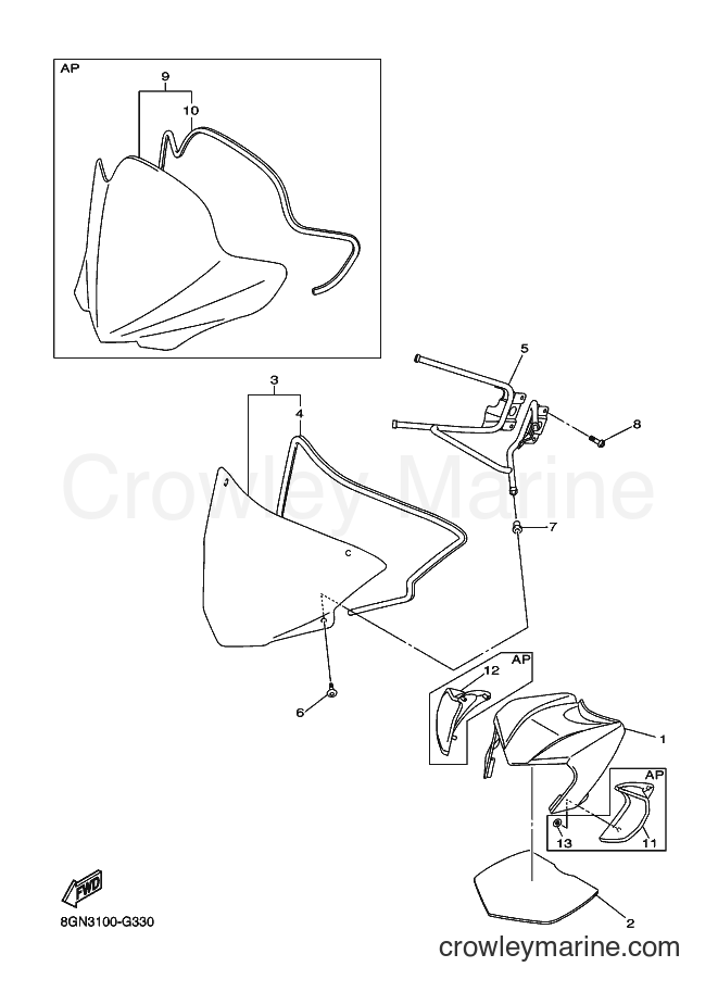 2013 Snowmobile RPZ50S - RPZ50S (8GND) [020] - WINDSHIELD