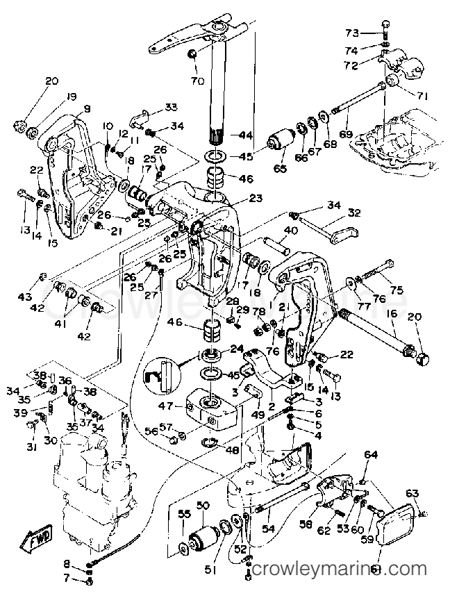 Yamaha Motors L150ETXDA - BRACKET 1