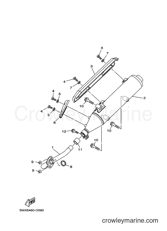 2005 Scooter AT115C - AT115C (5MX6) [010] - EXHAUST