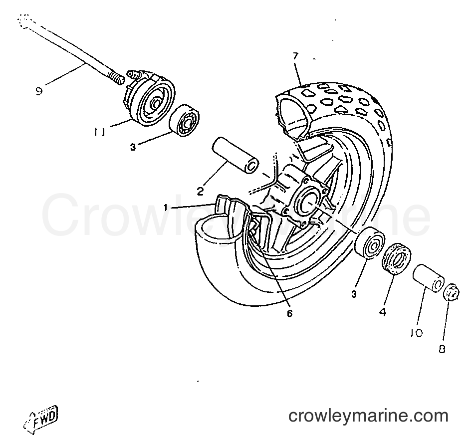 1998 Scooter CW50RSX - CW50RSX (5DY1) [999] - FRONT WHEEL