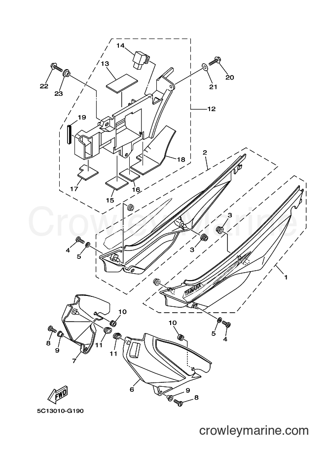 2017 Dirt Bike XT250X - XT250X (5C14) [010] - SIDE COVER