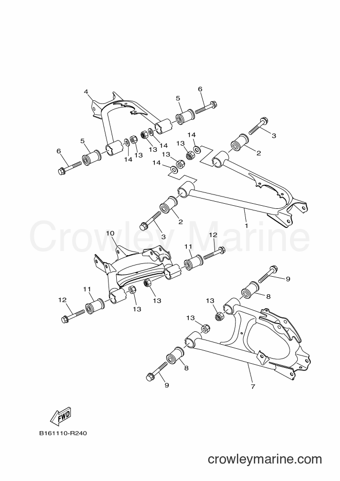 2017 ATV YFM700FWB - YFM700FWB (B16F) [010] - REAR ARM