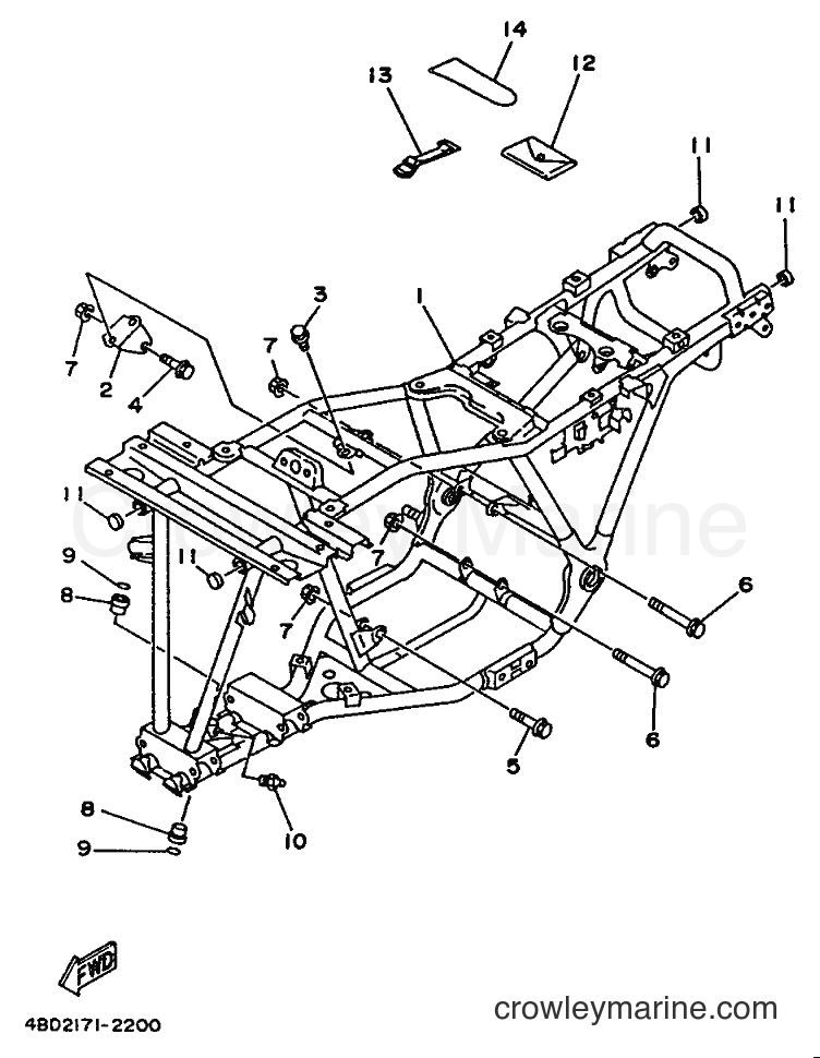 Yamaha Motors YFB250 (4BD6) [030] - FRAME