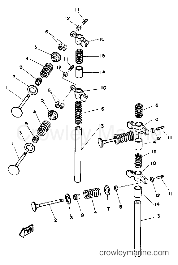 Yamaha Motors T9.9EXHQ - VALVE