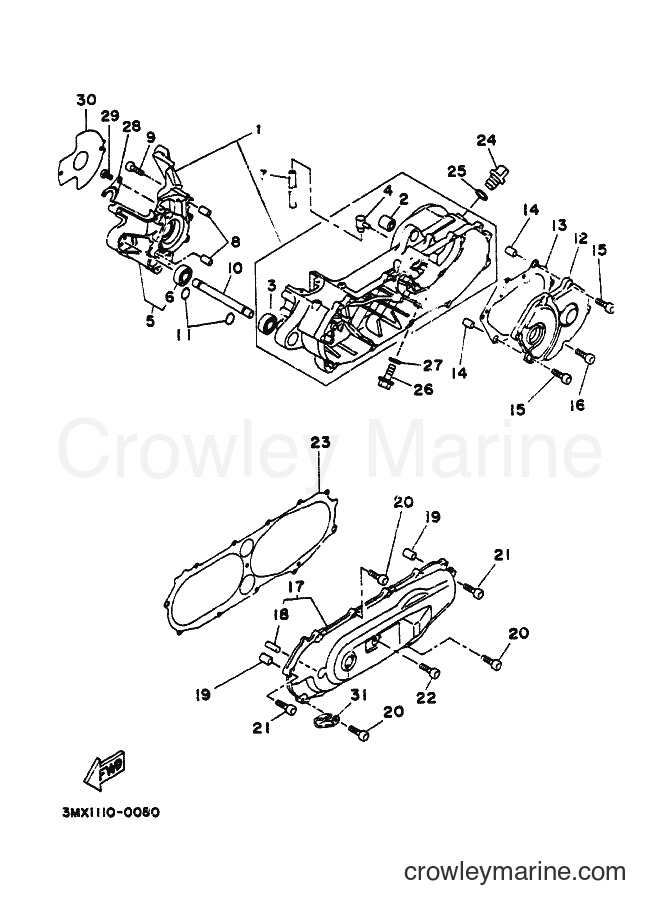 Yamaha Motors CW50 (4FG2) [999] - CRANKCASE
