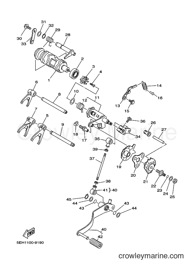 Yamaha Motors YFM400FWN (5FUB) [010] - SHIFT CAM & FORK
