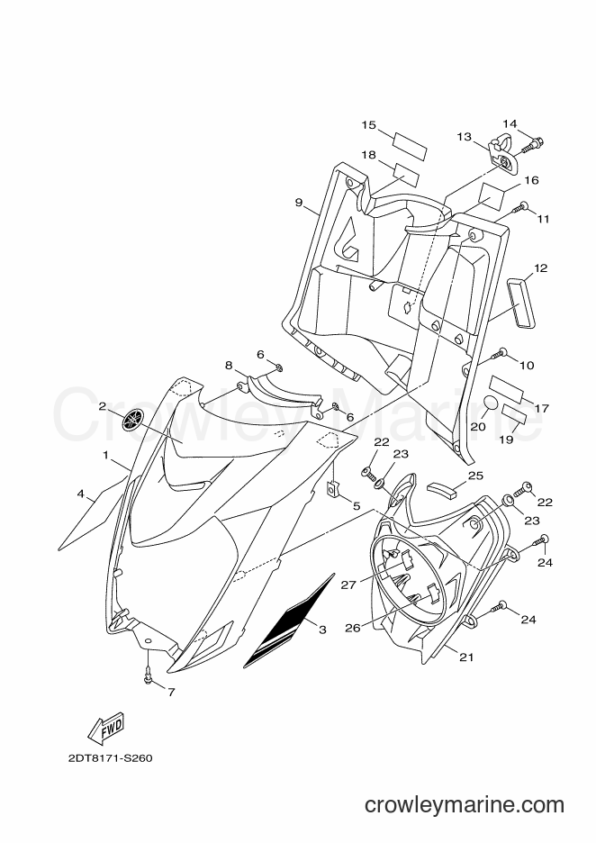 2017 Scooter YW50FX - YW50FX (2DT8) [010] - LEG SHIELD
