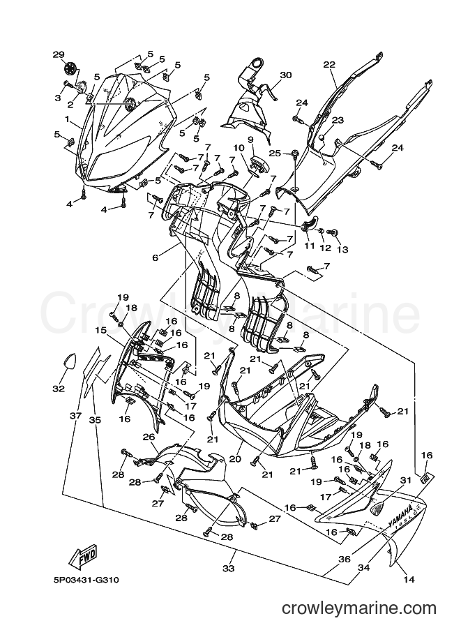 2008 Scooter AT135 - AT135 (5P03) [010] - LEG SHIELD