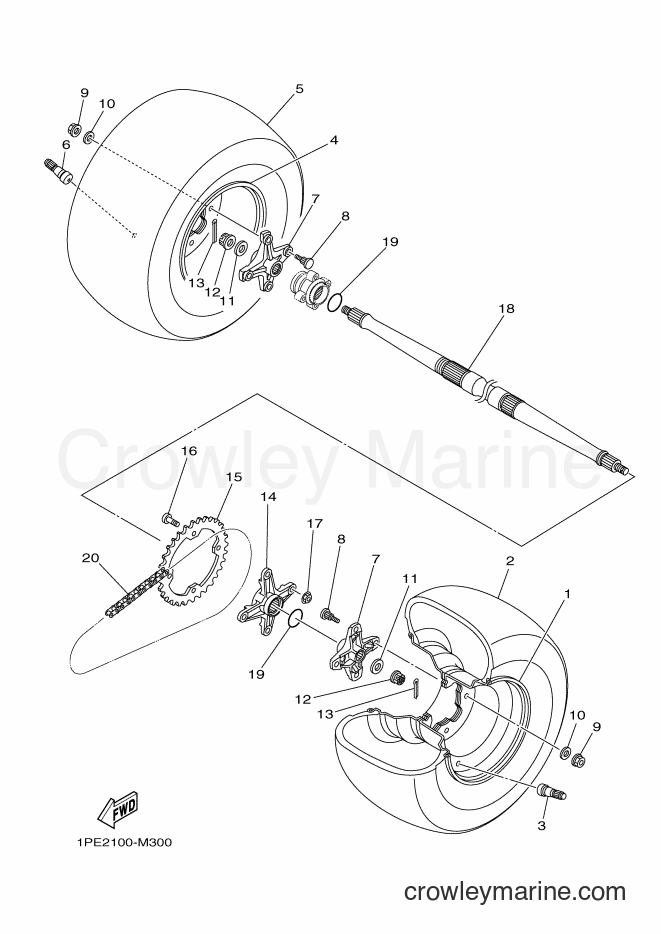 2013 ATV YFM700R - YFM700R (1VS2) [010] - REAR WHEEL