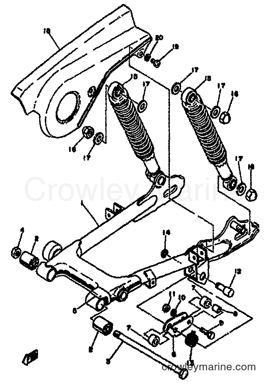 1978 Scooter LB80 - LB80 (1F5) [999] - REAR ARM & SUSPENSION