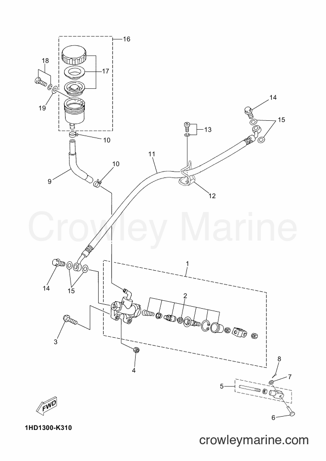 2012 Scooter TZR50 - TZR50 (2AS2) [010] - REAR MASTER CYLINDER