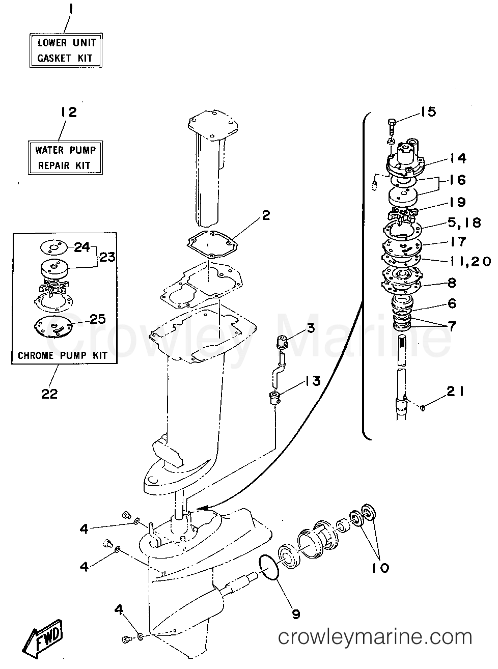 Yamaha Motors C25MLHT - REPAIR KIT 2