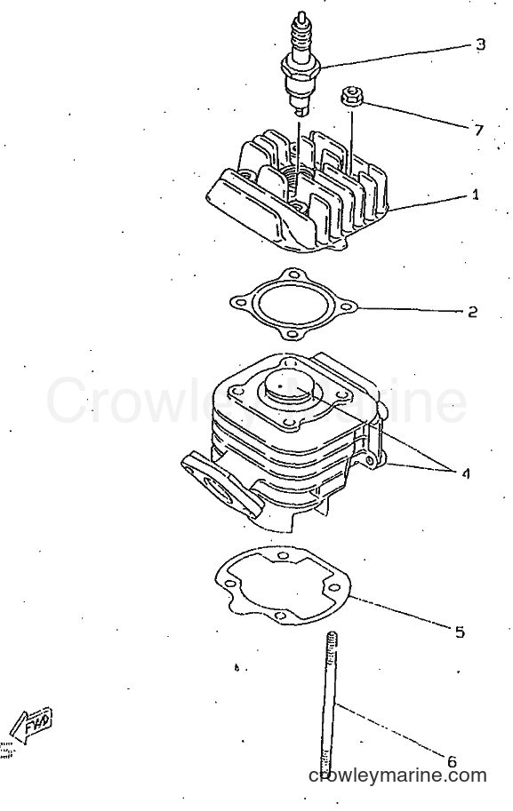 1998 Scooter CW50RSP - CW50RSP (4WK5) [010] - CYLINDER