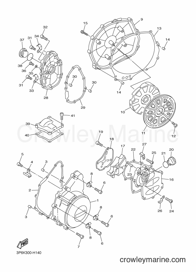 2010 Sport Bike FJR1300A - FJR1300A (1CY8) [010] - CRANKCASE COVER 1