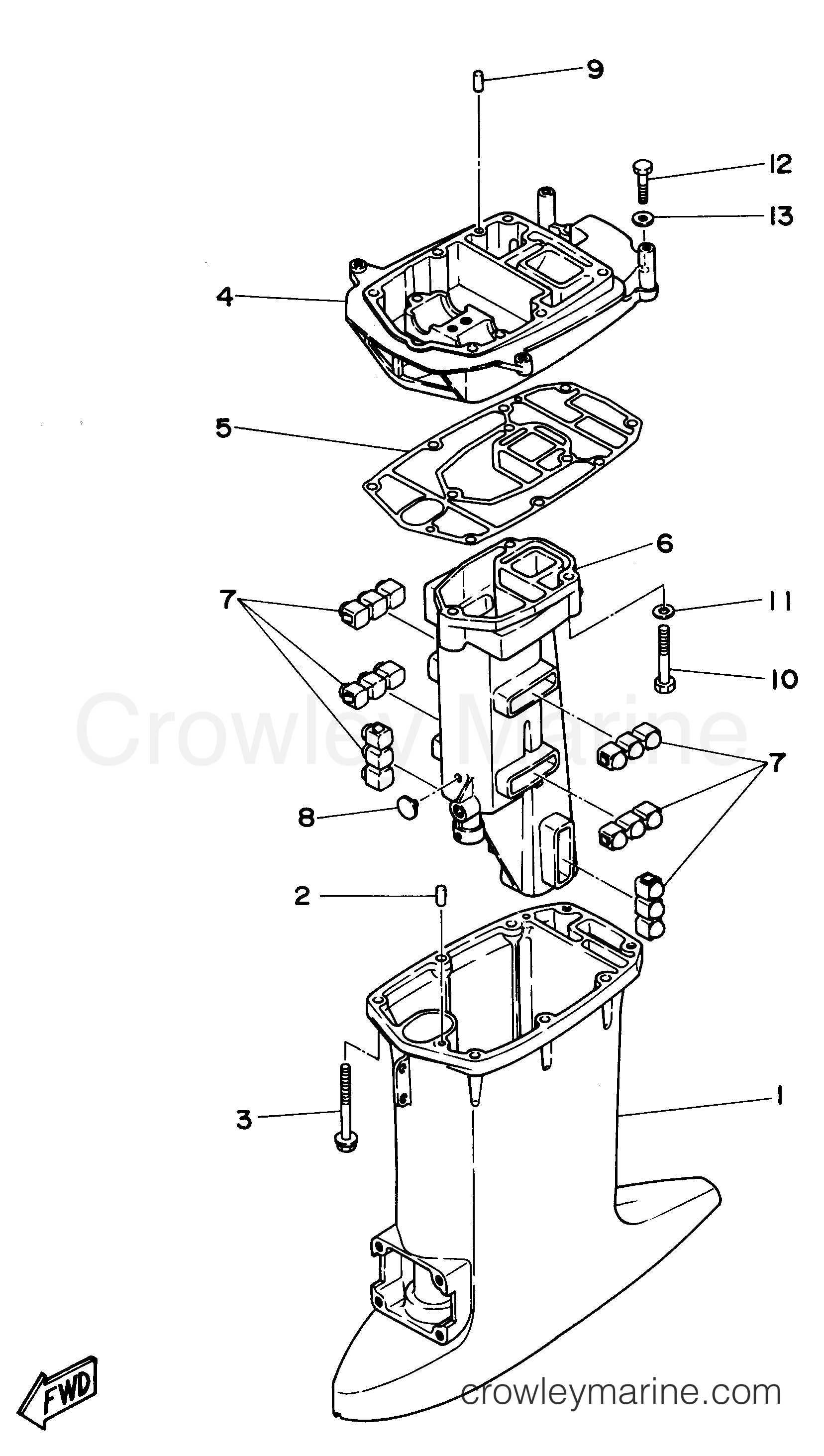 Yamaha Motors 30MLHW - UPPER CASING