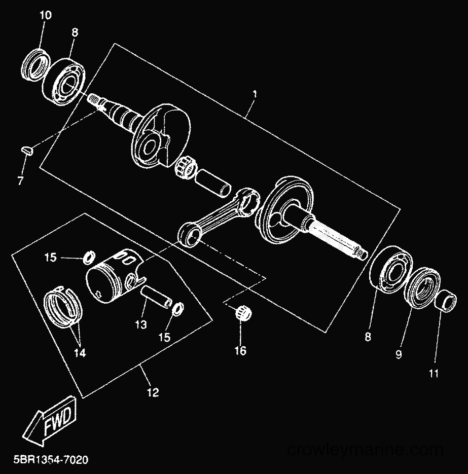 1999 Scooter YQ50 - YQ50 (5KH1) [010] - CRANKSHAFT & PISTON