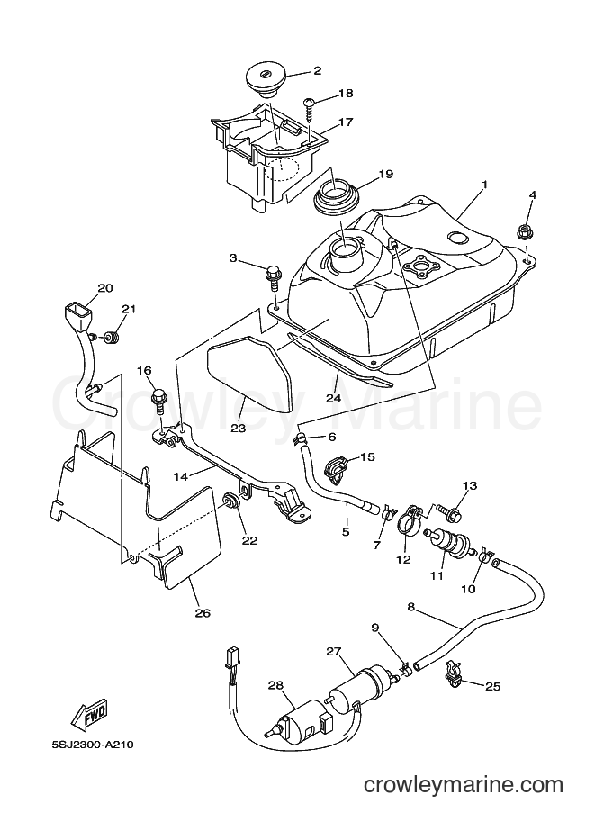 2002 Scooter YP250 - YP250 (5SJ2) [070] - FUEL TANK