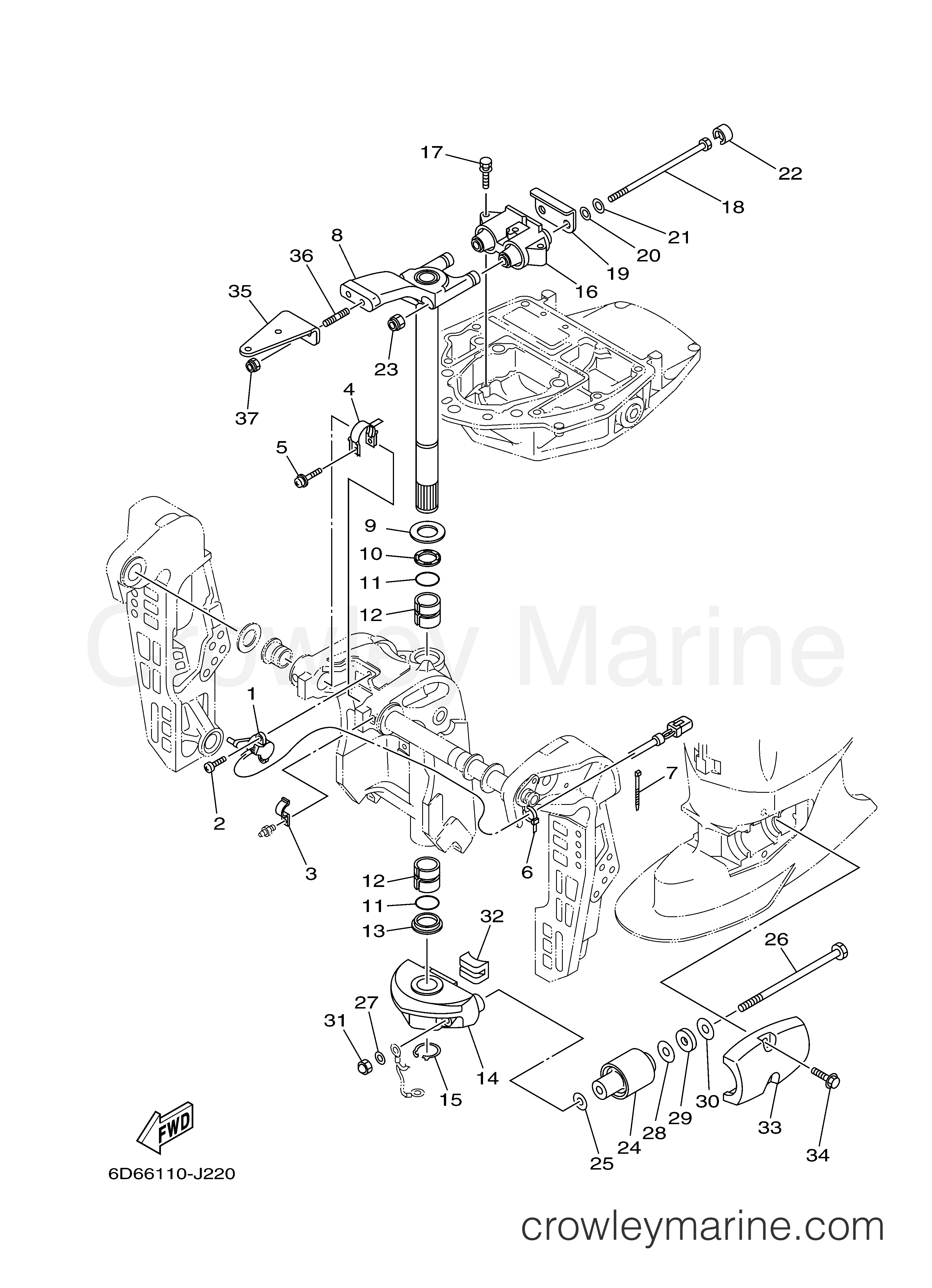 Yamaha Motors F75TLR - BRACKET 2